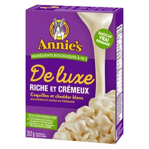 Annie's Repas De Luxe Coquilles Cheddar Blanc Riche Et CrÃ©meux