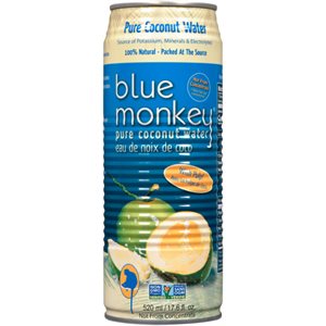 Blue Monkey Eau de Noix de Coco avec la Pulpe de Coco 520 ml