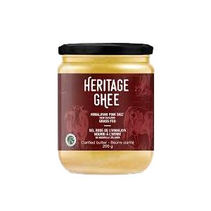 Heritage Ghee-Beurre de ghee nourri à l'herbe au sel rose de l'Himalaya 