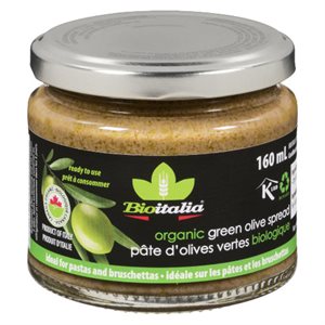 Bioitalia Pâte d'Olives Vertes Biologique 160 ml
