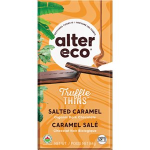 Alter Eco Chocolat noir Truffle Thins caramel salé
