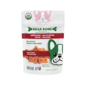 Bear Bone Gâteries pour chiens aromatisées au bacon biologique