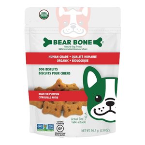 Bear Bone Gâterie pour chien à la citrouille rôtie biologique