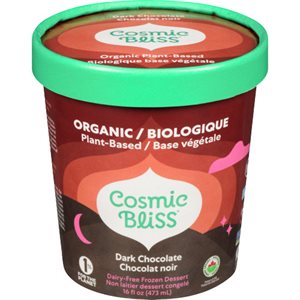 Cosmic Bliss créme glacée base végétale Chocolat Noir Bio