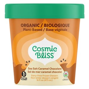 Cosmic Bliss créme glacée base végétale Sel De Mer Caramel + Chocolat bio