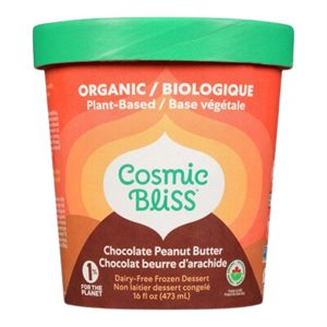 Cosmic Bliss créme glacée base végétale Chocolat Beurre D'Arachide Bio