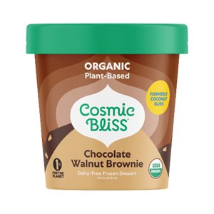 Cosmic Bliss créme glacée base végétale Brownie Aux Chocolat & Noix Bio