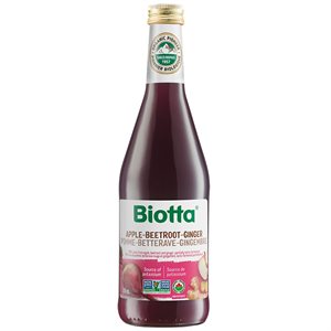 Biotta 100% Jus de Pomme, Betterave Rouge et Gingembre, Lacto-Fermenté Partiellement 500 ml