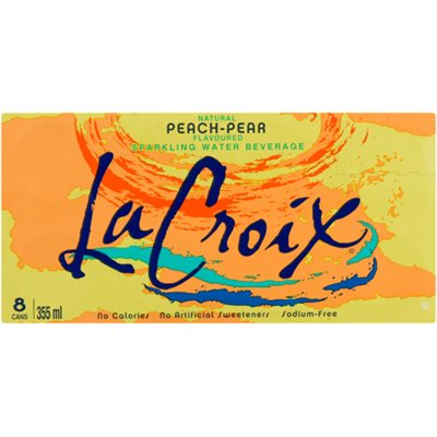La Croix Boisson d'Eau Gazeuse Arôme Naturel de Pêche-Poire 8 Canettes 355 ml La Croix Boisson d'Eau Gazeuse Arôme Naturel de Pêche-Poire 8 Canettes 355 ml