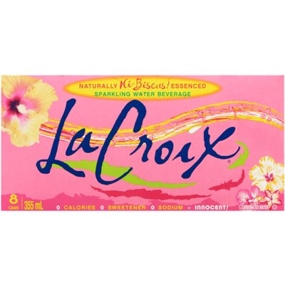 La Croix Boisson d'Eau Gazeuse à l'Essence Naturelle de Hi-Biscus ! 8canx355 ml La Croix Boisson d'Eau Gazeuse à l'Essence Naturelle de Hi-Biscus ! 8canx355 ml