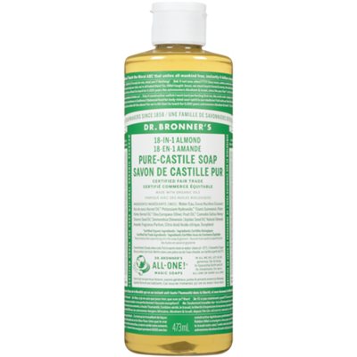 Dr. Bronner's Pure-Castile Soap 18-in-1 Almond 473 ml Dr. Bronner's Pure-Castile Soap 18-in-1 Almond 473 ml