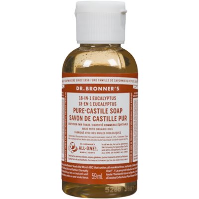 Dr. Bronner's 18-en-1 Eucalyptus Savon de Castille Pur 59 ml Dr. Bronner's 18-en-1 Eucalyptus Savon de Castille Pur 59 ml