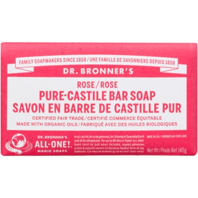Dr. Bronner's Pure-Castile Bar Soap Rose 140 g Dr. Bronner's Pure-Castile Bar Soap Rose 140 g