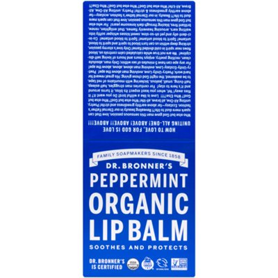 Dr. Bronner's 12 Peppermint Organic Lip Balm 51 g Dr. Bronner's 12 Peppermint Organic Lip Balm 51 g
