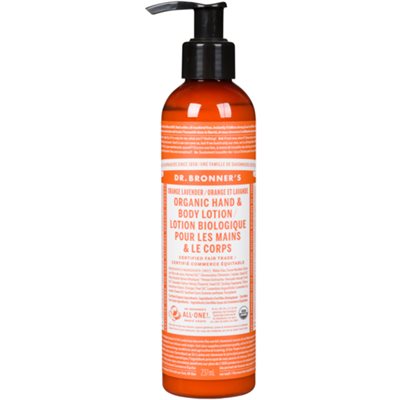Dr. Bronner's Lotion Biologique pour les Mains & le Corps Orange et Lavande 237 ml Dr. Bronner's Lotion Biologique pour les Mains & le Corps Orange et Lavande 237 ml