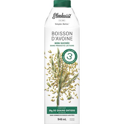 Elmhurst Boisson D'Avoine Non Sucree 946ml Elmhurst Boisson D'Avoine Non Sucree 946ml