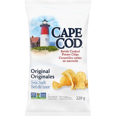 Cape Cod Croustilles Cuites en Marmite Sel de Mer 220g