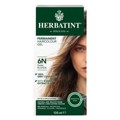 Herbatint Coloration permanente | 6N Blond foncé 135ml Herbatint Coloration permanente | 6N Blond foncé 135ml