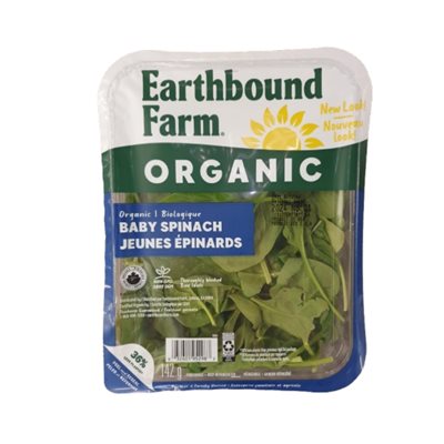 Earthbound Farm Jeune Epinard Biologiques Boite 142g Earthbound Farm Jeune Epinard Biologiques Boite 142g
