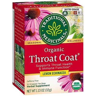 Traditional Medicinals Organic Throat Coat Echinacea And Lemon herbal tea 16s