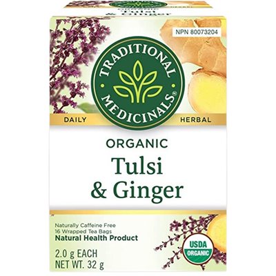 Traditional Medicinals Tisane Tulsi Au Gingembre Bio Traditional Medicinals Tisane Tulsi Au Gingembre Bio