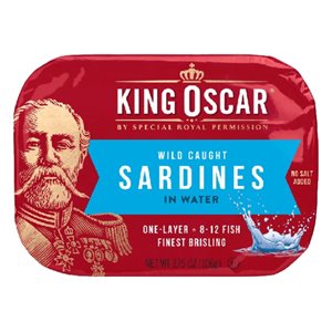 KING OSCAR SARDINES BRISLING À L'EAU 106g