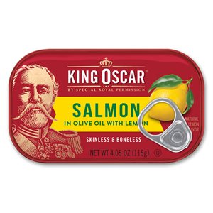 King Oscar Saumon à l'huile d'olive au citron - Sans peau ni arêtes 115 g
