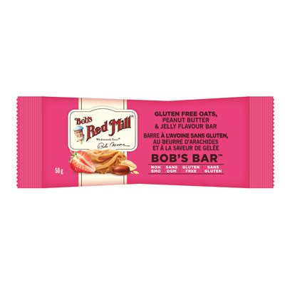 Bob's Red Mill Barre à L'Avoine S-G Beure D'Arachides Et Saveur De Gelée 50g Bob's Red Mill Barre à L'Avoine S-G Beure D'Arachides Et Saveur De Gelée 50g