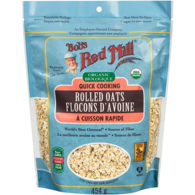 Bob's Red Mill Organic Quick-Cooking Rolled Oats 454g