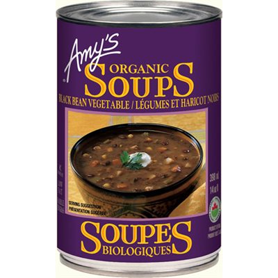 Amy's Kitchen Soupes Bio ~ Légumes Et Haricots Noirs 398ml Amy's Kitchen Soupes Bio ~ Légumes Et Haricots Noirs 398ml