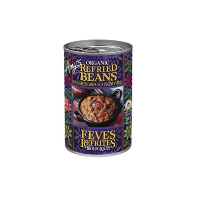 Amy's Kitchen Féves Refrites Aux Piments Verts Bio 398ml Amy's Kitchen Féves Refrites Aux Piments Verts Bio 398ml