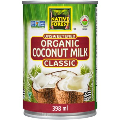 Native Forest Lait de Coco Biologique Non Sucré Classique 398 ml Native Forest Lait de Coco Biologique Non Sucré Classique 398 ml