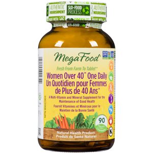 Megafood Multivitamines Quotidiennes pour Femmes de 40 Ans + 90 Comprimés