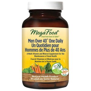 Megafood Multivitamines Quotidiennes pour Hommes de 40 Ans + 72 Comprimés