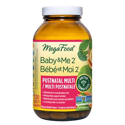 Megafood Bébé et Moi 2 Multi Postnatale 120 Comprimés Megafood Bébé et Moi 2 Multi Postnatale 120 Comprimés