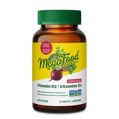 Megafood Vitamin D-3 2000IU 72un