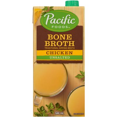 Pacific Foods Unsalted Chicken Bone Broth 946ml Pacific Foods Unsalted Chicken Bone Broth 946ml