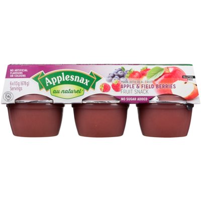 Applesnax Au Naturel Collation Pommes & Petits Fruits 6 x 113 g (678 g) Applesnax Au Naturel Collation Pommes & Petits Fruits 6 x 113 g (678 g)