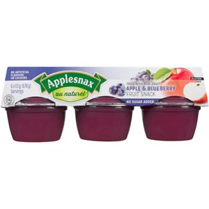 Applesnax Au Naturel Fruit Snack Apple & Blueberry 6 Servings x 113 g (678 g) 
