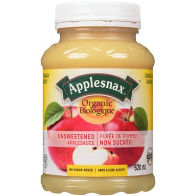 Applesnax Purée de Pommes Non Sucrée Biologique 620 ml Applesnax Purée de Pommes Non Sucrée Biologique 620 ml