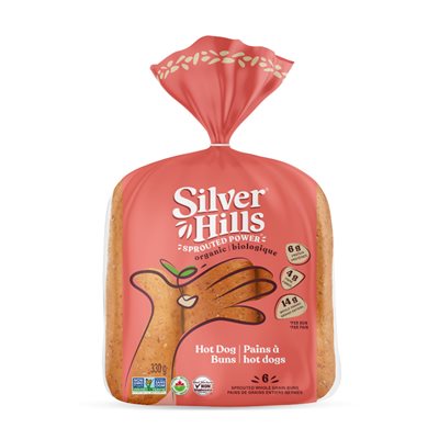 Silver Hills Pains à hot dog germés biologique 390g Silver Hills Pains à hot dog germés biologique 390g