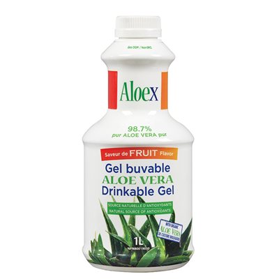 Aloex Saveur de Fruit Gel buvable Aloe Vera 1L Aloex Saveur de Fruit Gel buvable Aloe Vera 1L