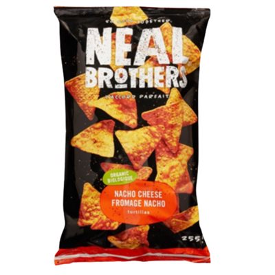 Neal Brothers Croustilles de tortilla au fromage Nacho bio 255g Neal Brothers Croustilles de tortilla au fromage Nacho bio 255g