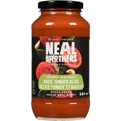 Neal Brothers Sauce pour Pâtes Délice Tomate et Basilic Biologique 680 ml Neal Brothers Sauce pour Pâtes Délice Tomate et Basilic Biologique 680 ml