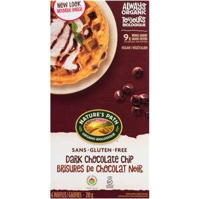 Nature's Path Dark Chocolate Chip Organic 6 Waffles 210 g