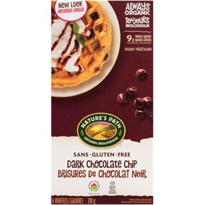 Nature's Path Dark Chocolate Chip Organic 6 Waffles 210 g