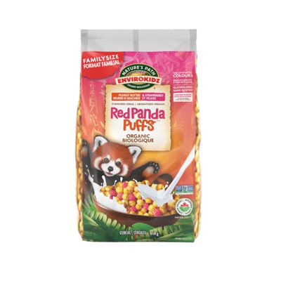 Nature's Path Céréales Eco Pac Envirokidz Red Panda Puffs Arachides Fraise bio 650g Nature's Path Céréales Eco Pac Envirokidz Red Panda Puffs Arachides Fraise bio 650g