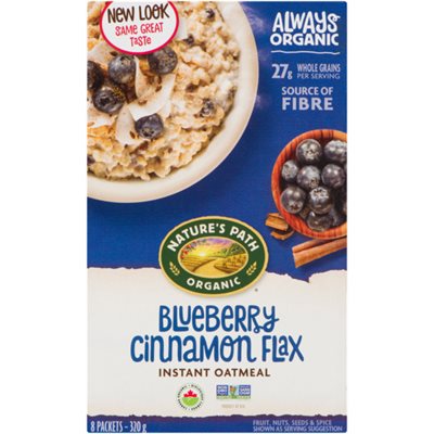 Nature's Path Gruau Chaud Optimum Canelle Bleuets Lin 320g Nature's Path Gruau Chaud Optimum Canelle Bleuets Lin 320g
