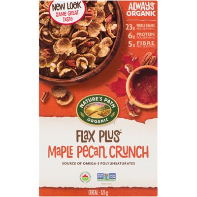 Nature's Path Flax Plus Pacane Croquante Erable Bio 325g Nature's Path Flax Plus Pacane Croquante Erable Bio 325g