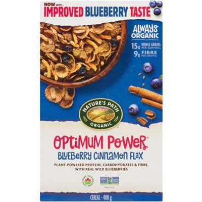 Nature's Path Céréales Optimum Lin Bleuet Cannelle Bio 400g Nature's Path Céréales Optimum Lin Bleuet Cannelle Bio 400g